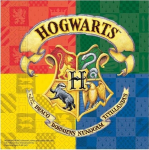 Servetėlės ​​Harry Potter Hogwarts Houses 20 vnt., 33 x 33 cm.