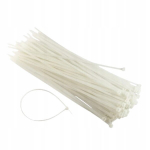 Baltos kabelių jungimo juostelės 400mm x 4,8mm, 25 vnt.