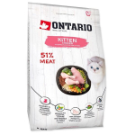 Ontario Kitten Chicken jauniems kačiukams su vi&scaron;tiena ir kalakutiena, 2 kg