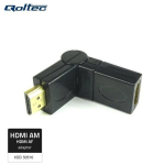 Qoltec HDMI adapteris (kampinis/sukimosi), Juodas