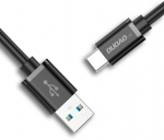 USB - USB C kabelis greitam įkrovimui, 1 m, juodas