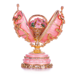 Faberge stiliaus kiau&scaron;inis Pavasarinės gėlės