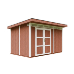 Premium kokybės sodo namelis Timbela M904A, 237 x 279 x 412 cm, su dažų rinkiniu Redwood Red