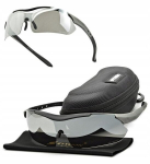 Dviratininkų akiniai Speed Polarized, juodi