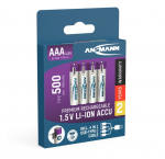 Ansmann įkraunami elementai AAA, 1.5V, 500mAh, 1A, 4 vnt.