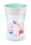 Puodelis NUK Peppa Pig Magic Cup, turkio spalvos, 8+ mėn, 230 ml