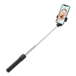 Asmenukių lazda ("Selfie sticks") Teleskopinė asmenukių lazda su pulteliu ir stovu, juoda
