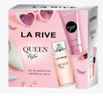 Rinkinys La Rive Queen of Life moterims: kvapusis vnaduo EDP, 75 ml + du&scaron;o želė, 100 ml