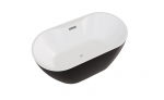 Vonia Besco Navia Black&White Matt, 160 x 80 cm, su chrome sifonu
