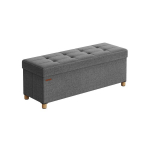 Sėdima dėžė, SONGMICS LSF16GYZ, 76x38x40 cm, Tamsiai pilka