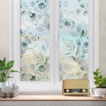 Matinė privatumo langų plėvelė su augalų motyvais 40x120 cm