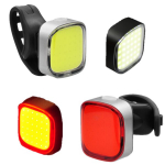 Dviračio Žibintų Komplektas 2K COB LED Priekis + Galas Įkraunami USB