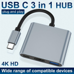 USB-C į HDMI adapteris su PD