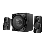 Genius garsiakalbiai SW-2.1 1850BT, 2.1, 50W, juodi, RCA įvestis, Bluetooth 5.3