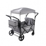 Vežimėlis dvyniams BabyTrold Fun, Grey