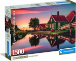 Dėlionė su mediniais namais ir vėjo malūnu Clementoni Zaanse Schans, 31734, 1500 d.