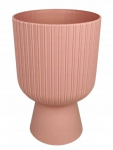 &Scaron;viesiai rožinis vazonas ant kojos 26,5x17,8 cm universalus klasikinis ECO Keli