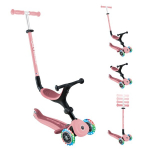 Triratis paspirtukas Globber Go Up Active Lights, Pastelinis rožinis