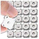 Magnetinis sagos užsegimas, 10 vnt, sidabro spalvos metalas