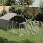 Lauko voljeras &scaron;unims su aptvaru, 4x2x1,5m, plienas
