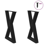 Valgomojo stalo kojos 2 vnt juoda 50x(72-73,3) cm plienas
