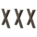 Valgomojo stalo kojelės, x formos, 3 vnt., 80x(72-73)cm plienas