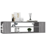 Pakabinama Televizoriaus spintelė，TV spintelė，TV staliukas, pilka ąžuolo, 100x30x26,5cm, mediena CFE898723