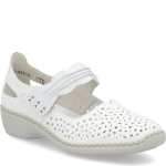 RIEKER Balerinos moterims, Balta, Ballerinas with strap