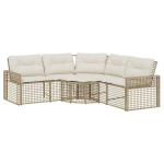 Sodo sofa，Lauko sofa su pagalvėlėmis ir pakoja, smėlio, poliratanas CFE21747
