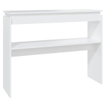 Konsolinis staliukas，konsolinis stalas, baltas, 102x30x80cm, apdirbta mediena CFE91136