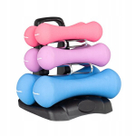 Neopreninių hantelių rinkinys su stovu inSPORTline, 1.5-4 kg