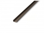 Aliuminio profilis D LED juostai - Inox - 2 m