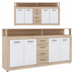 Komoda su stalčiais Mebel Elite BLAGO 190 cm balta