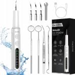 Ultragarsinis dantų akmenų valiklis DentiPro su 4 režimais ir LED ap&scaron;vietimu, balta