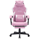 Žaidimų kėdė DEUS Edge Pink, audinys, su pakoju