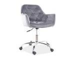 Signal biuro kėdė Q-190 VELVET pilka