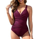 Moteri&scaron;kas maudymosi kostiumas su tummy control efektu Saitdress, raudonas, XL