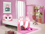 Vaiki&scaron;ka lova ADRK Furniture Bear 164, 80x160 cm, rožinė
