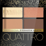 Akių &scaron;e&scaron;ėlių paletė Eveline Quattro nr 01, 3.2g