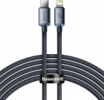 USB-C į Lightning kabelis, 2m, juodas