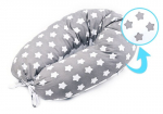 Maitinimo pagalvė Sensillo Maternity Croll Xl Grey Stars, 180 cm