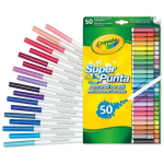 Plaunamų žymeklių rinkinys Crayola Super Tips, 50 vnt.