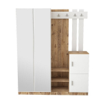 Prie&scaron;kambario baldų komplektas Kalune Design DD8, rudas/baltas