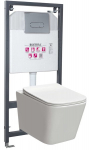 WC potinkinis komplektas Kerra Tinos/Pacific CHR su klozetu ir mygtuku Pacific Chrome