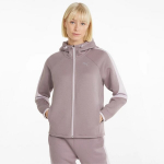 Laisvalaikio džemperis moterims Puma Evostripe Full-Zip Hoodie Quail 84707318, rudas