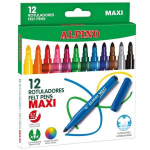 Flomasteriai Alpino Maxi, 12 spalvų