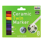 Markeriai keramikai ir porcelianui Marvy Ceramic Twin Marker #335-8A Primary, 8 vnt.