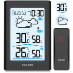 Meteorologinė stotis su ekranu Baldr BD-911, juoda