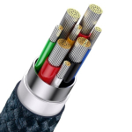 Daugiafunkcinis USB-C kabelis su adapteriais, 1,5m, mėlynas