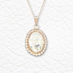 Kaklo papuo&scaron;alas moterims DiamondSky "Solar Illusion" su Swarovski kristalais DS01K444